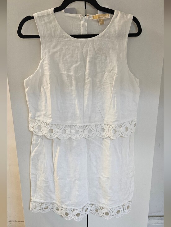 Michael Kors Dresses & Skirts - Michael Kors White Lace-Trim Sleeveless Dress